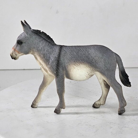 Mojo Donkey Jenny Mom And Foal Baby Figurine Set Plastic Toy Equus Asinus - Picture 4 of 10